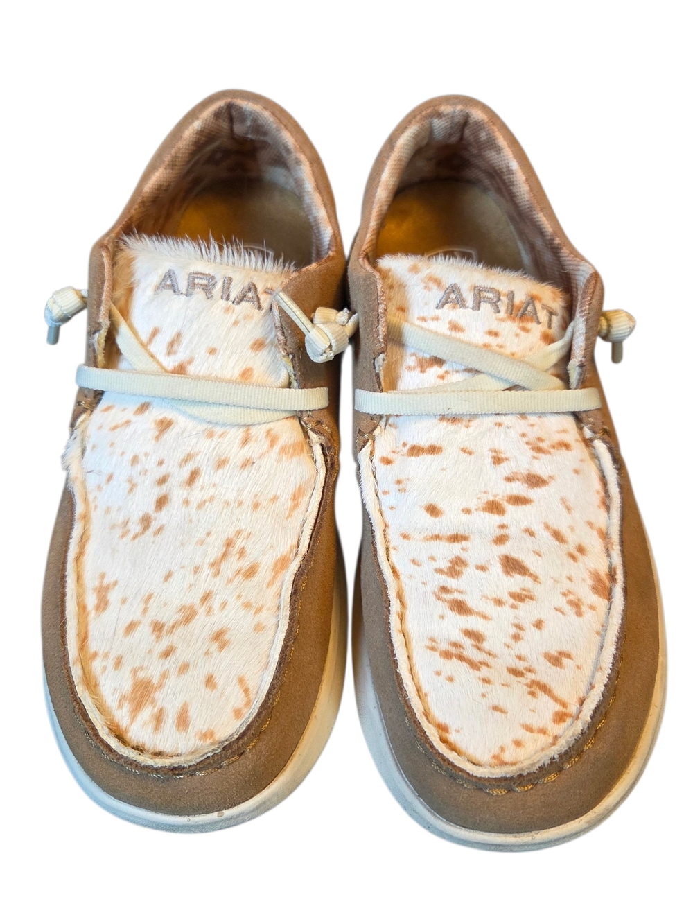 Ariat Hilo Leather Shoe In "Walnut Spotted Hair On"  Size 6